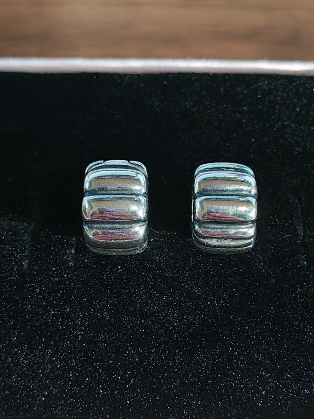 Authentic Pandora Double Bubble Clips – Set of 2 – 790854 Sterling Silver - Picture 4 of 9
